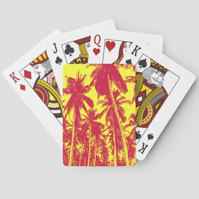 Tropical Palm Trees Design. Poker Cards (Back)