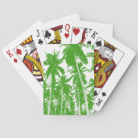 Tropical Palm Trees Design. Poker Cards