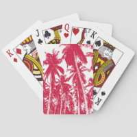 Tropical Palm Trees Design. Poker Cards