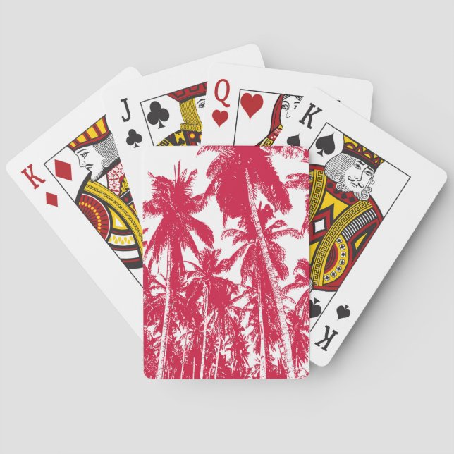 Tropical Palm Trees Design. Poker Cards (Back)