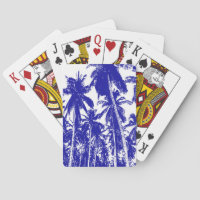 Tropical Palm Trees Design. Poker Cards