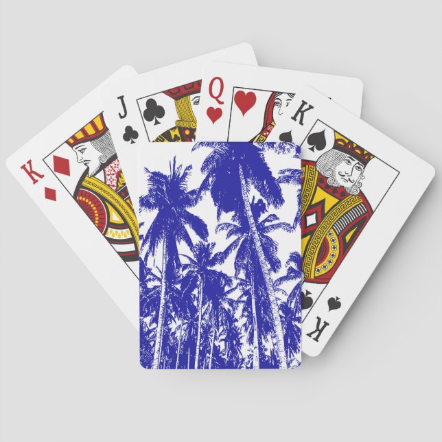 Tropical Palm Trees Design. Poker Cards