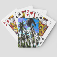 Tropical Palm Trees Design. Poker Cards