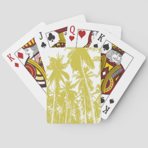 Tropical Palm Trees Design. Poker Cards