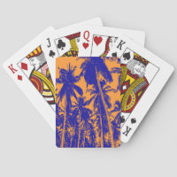 Tropical Palm Trees Design. Poker Cards