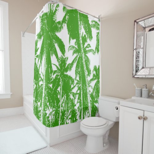 Tropical Palm Trees Design Shower Curtain