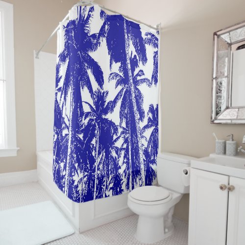 Tropical Palm Trees Design Shower Curtain