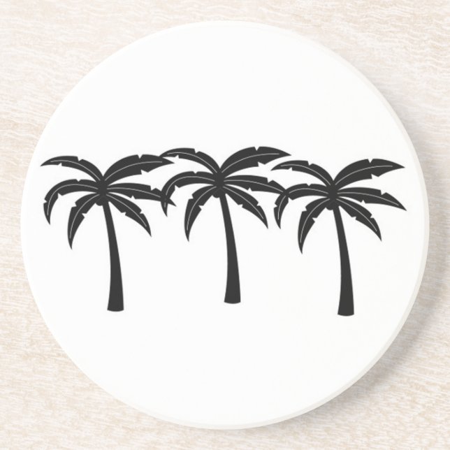 Tropical Palm Trees Drink Coaster (Front)