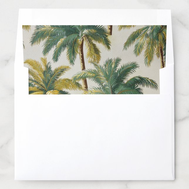 Tropical Palm Trees Envelope Liners (In Envelope)