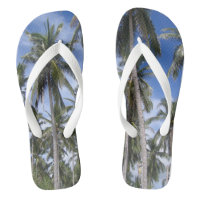 Tropical Palm Trees Flip Flops