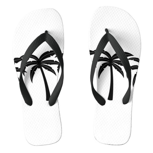 Tropical Palm Trees Flip Flops (Footbed)