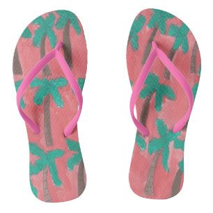 Tropical Palm Trees Flipflops