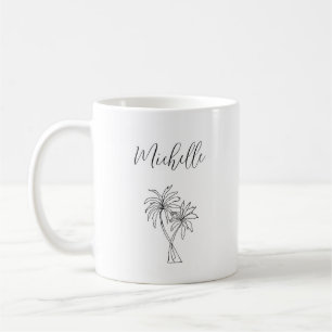 Tropical Palm Trees Foliage Botanical Personalized Coffee Mug