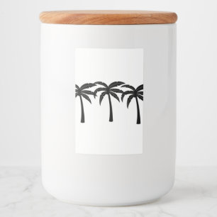 Tropical Palm Trees Food Label