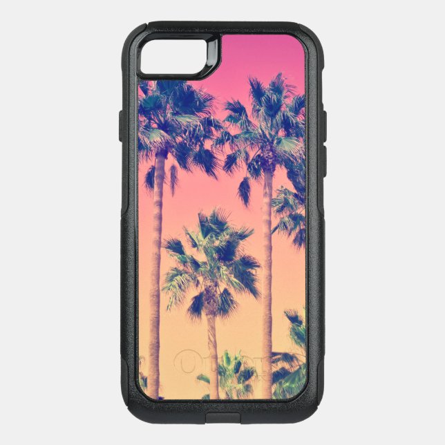 Tropical Palm Trees Girly Design Otterbox iPhone Case (Back)