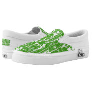 Tropical Palm Trees Green And White Design Slip-on Sneakers at Zazzle