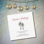 Tropical Palm Trees Illustration Beach Christmas  Holiday Card<br><div class="desc">Tropical Christmas greeting card,  with a palm trees illustration and customizable typography. A festive way send holiday wishes to friends and family from the beach.</div>