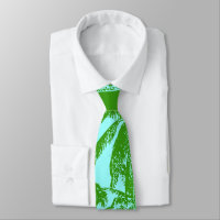 Tropical Palm Trees in a Posterised Design Neck Tie