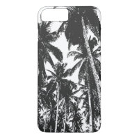 Tropical Palm Trees in Black and White iPhone 8 Plus/7 Plus Case