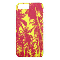 Tropical Palm Trees in Red and Yellow iPhone 8 Plus/7 Plus Case