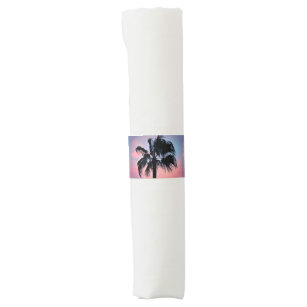 Tropical Palm Trees in the Sunset Napkin Bands