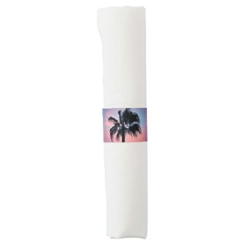 Tropical Palm Trees In The Sunset Napkin Bands by stdjura at Zazzle