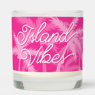Tropical Palm Trees Island Vibes Dopamine Decor Scented Candle