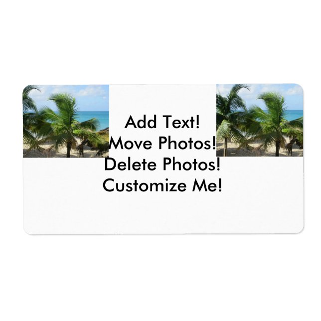 Tropical Palm Trees Label (Front)