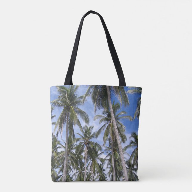 Tropical Palm Trees. Ladies Tote Bag (Back)