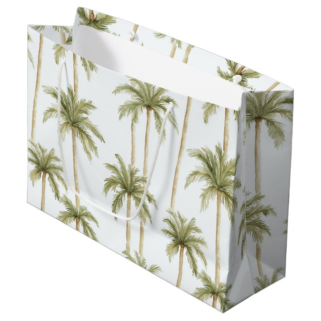 Tropical Palm Trees Large Gift Bag (Front Angled)