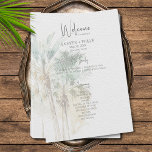 Tropical Palm Trees Modern Wedding Program<br><div class="desc">Elevate your wedding celebration with our exquisite Tropical Palm Trees Modern wedding program. This stunning design showcases a group of lush green and brown watercolor palm trees, set against a textured white watercolor paper background, creating a captivating and tropical atmosphere. Ideal for beach or destination weddings, this design effortlessly captures...</div>