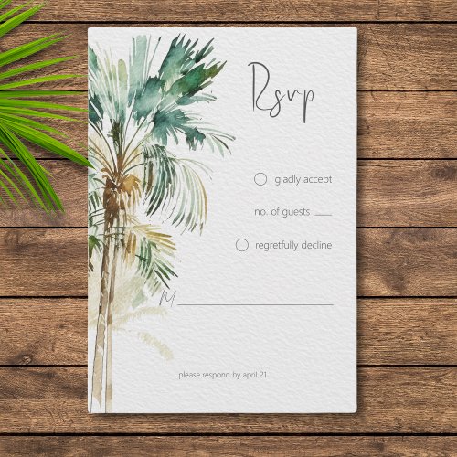 Tropical Palm Trees Modern Wedding
