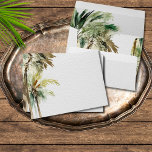 Tropical Palm Trees Modern Wedding Textured Envelope<br><div class="desc">Elevate your wedding celebration with our exquisite Tropical Palm Trees Modern wedding suite. These stunning invitations showcase a group of lush green and brown watercolor palm trees, set against a textured white watercolor paper background, creating a captivating and tropical atmosphere. Ideal for beach or destination weddings, these invitations effortlessly capture...</div>