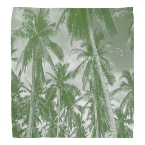 Tropical Palm Trees. Mono design in green Bandana