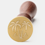 Tropical Palm Trees Monogram  Wax Seal Stamp<br><div class="desc">This tropical palm trees monogram wax seal stamp can be customized with your Initials.</div>