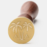Tropical Palm Trees Monogram  Wax Seal Stamp<br><div class="desc">This tropical palm trees monogram wax seal stamp can be customized with your Initials.</div>