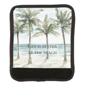 Tropical Palm Trees Ocean Beach  Luggage Handle Wrap