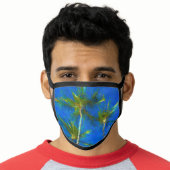Tropical Palm Trees Oil Painting Effect Face Mask (Worn Him)