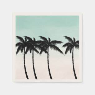 Tropical Palm Trees Ombre Napkins