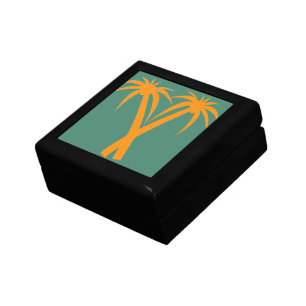 Tropical Palm Trees orange Summer Gift Box