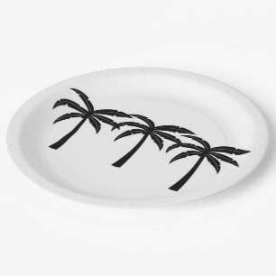 Tropical Palm Trees Paper Plates