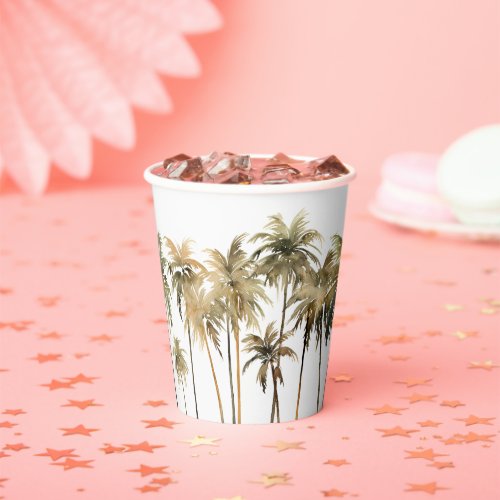 Tropical Palm Trees Party Paper Cups