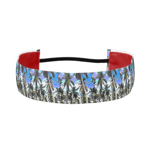 Tropical Palm Trees Pattern in Colour Athletic Headband