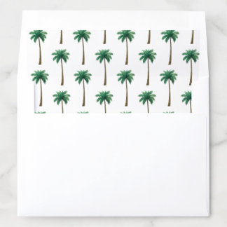 Tropical Palm Trees Pattern Minimal Wedding Envelope Liner