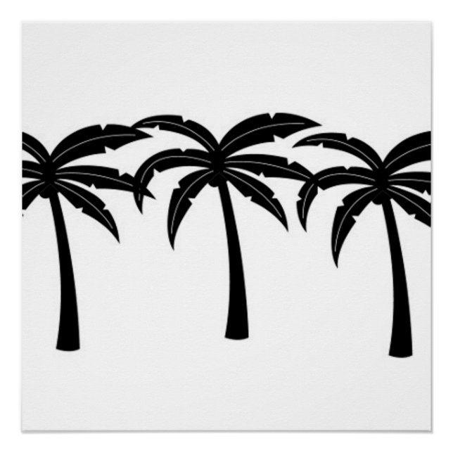 Tropical Palm Trees Poster (Front)