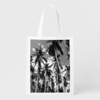 Tropical Palm Trees. Posterised design. Grocery Bag