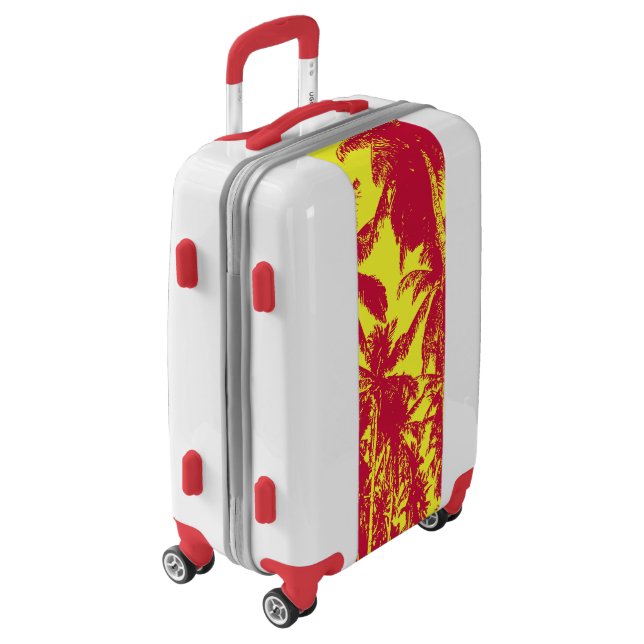 Tropical Palm Trees. Posterised design. Luggage (Rotated Left)