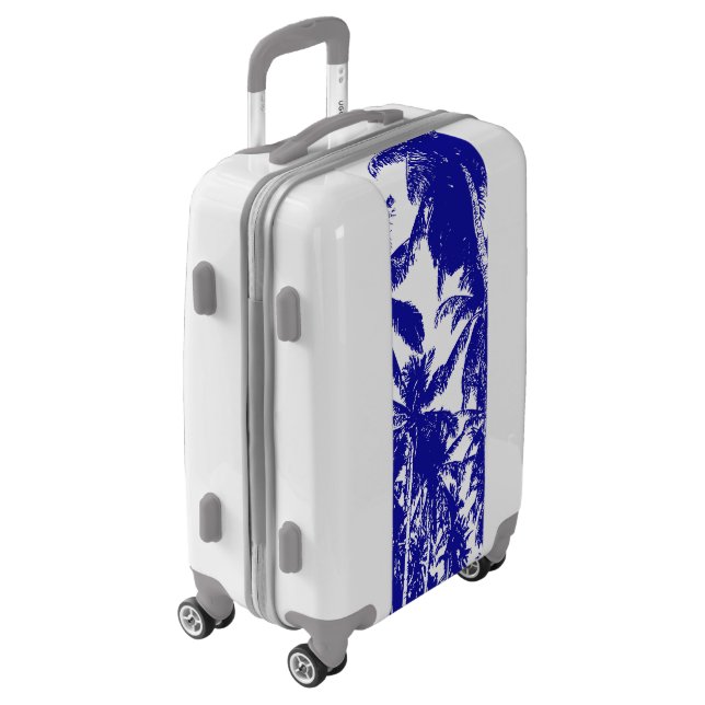 Tropical Palm Trees. Posterised design. Luggage (Rotated Left)