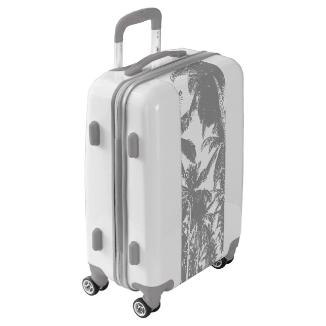 Tropical Palm Trees. Posterised design. Luggage (Rotated Left)