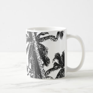 Tropical Palm Trees. Posterised Leaf pattern.. Coffee Mug